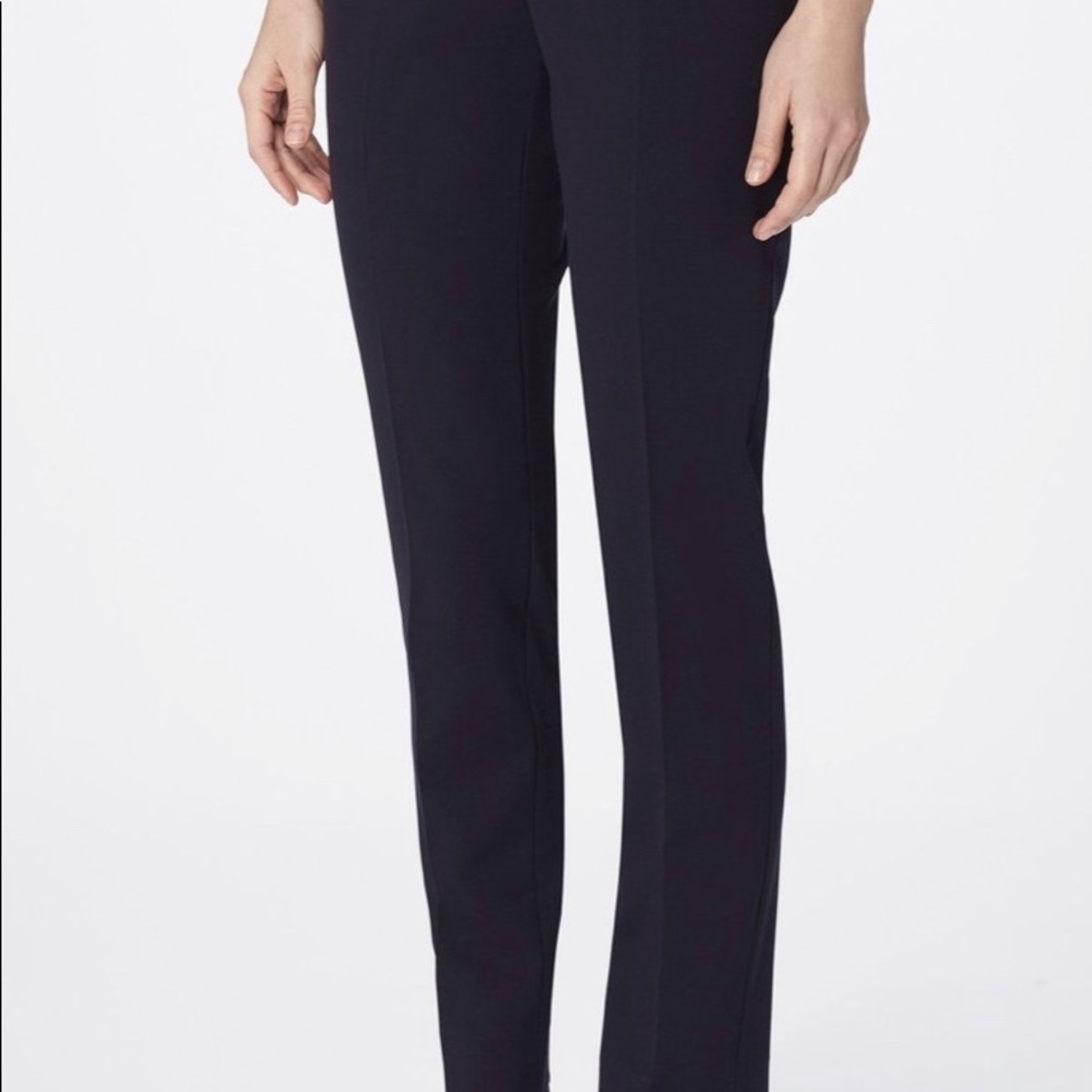 Tahari ASL black bi-stretch straight leg pants